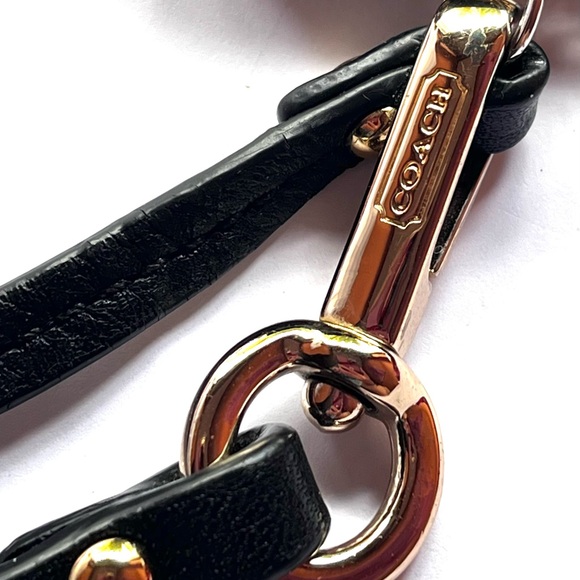 Coach Black Pebbled Leather Wristlet